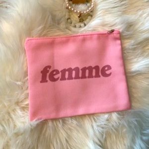 Twice Chic Boutique| Femme Fun Retro Pink Makeup Bag
